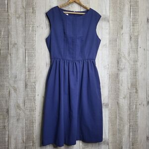 Union Made ~ Kay Windsor Elegant Navy Blue Sleeveless Dress.
